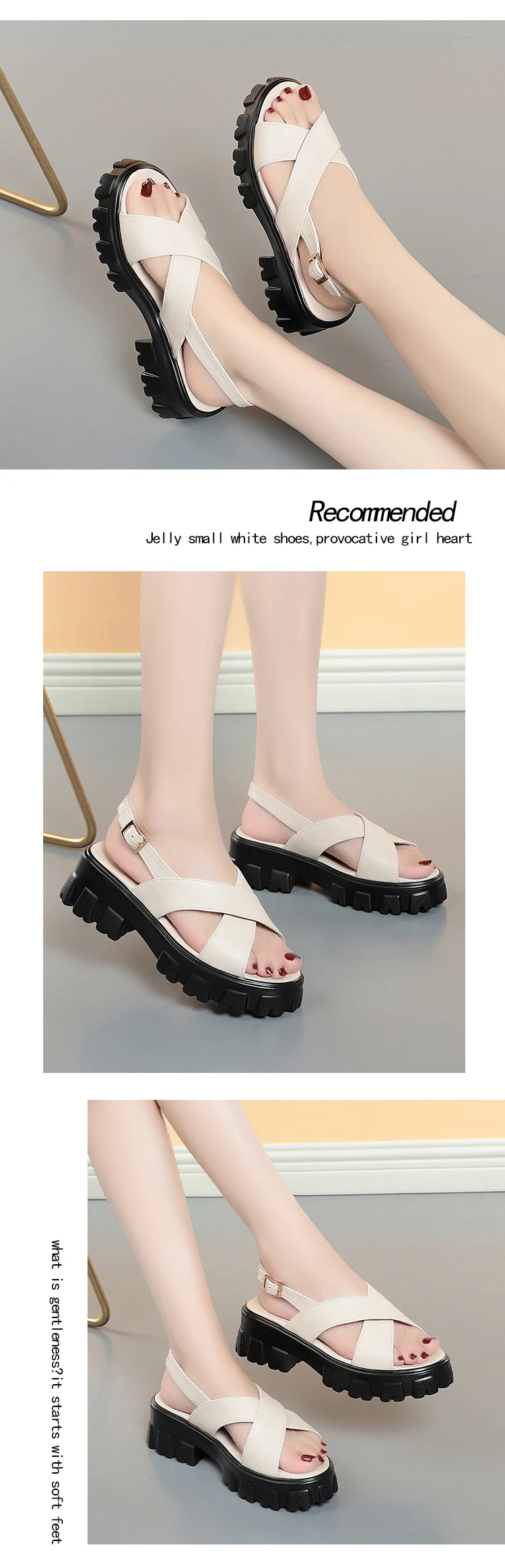 AIYUQI Frauen Sandalen Römischen 2025, Sommer Neue Echt Leder Damen Sandalen Große Größe 41 42 43 Plattform Mode sandalen Mädchen