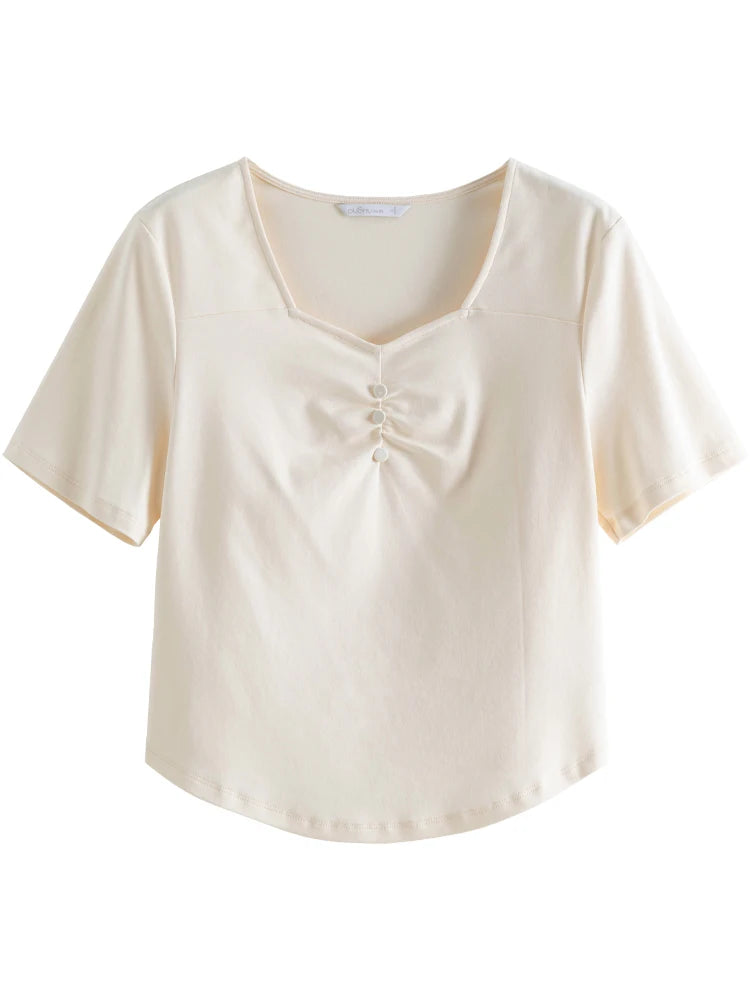 Vielseitige, romantische Damenbluse aus erfrischendem Chiffon – ideal für den Sommer.