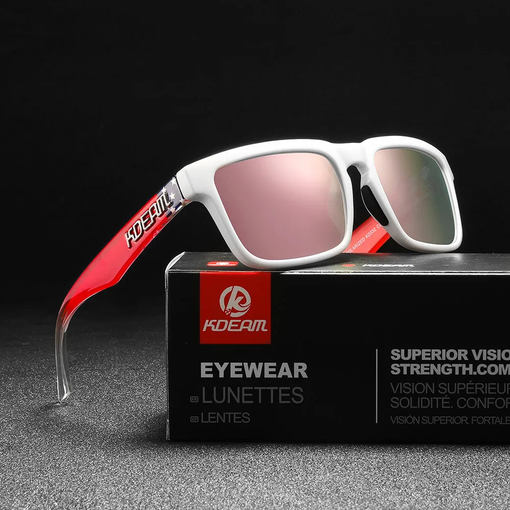 Sonnenbrille quadratisch polarisiert Angeln Lifestyle Spiegel Hartbox Unisex