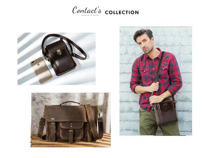 Herren Echtleder Geldbörse Bifold Vintage RFID Kartenhalter Münzfach Luxus Reise