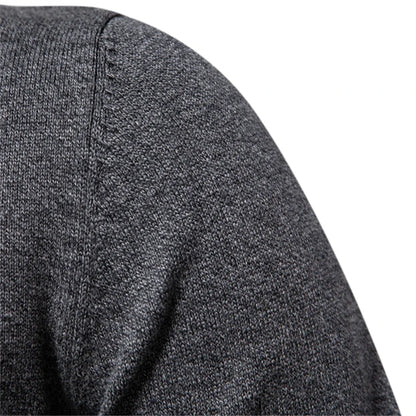 2023 neuer Herbst Baumwoll pullover für Männer o Hals Patchwork Ärmel Pullover Männer einfarbig warme Winter Herren Pullover