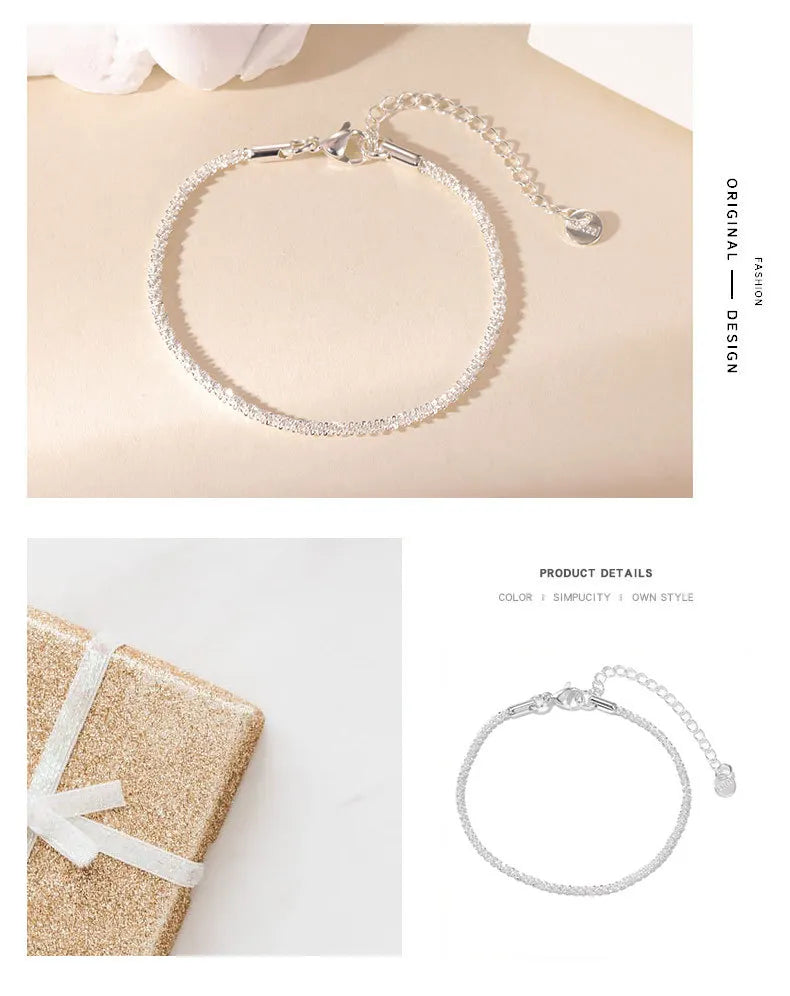Damen-Kettenarmband funkelnd aus Edelstahl