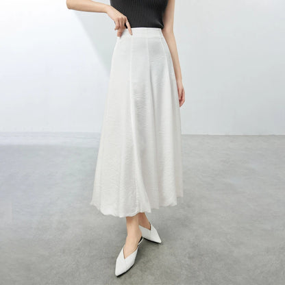 Damen Maxirock im A-Linien-Stil mit elastischer Taille für den Sommer