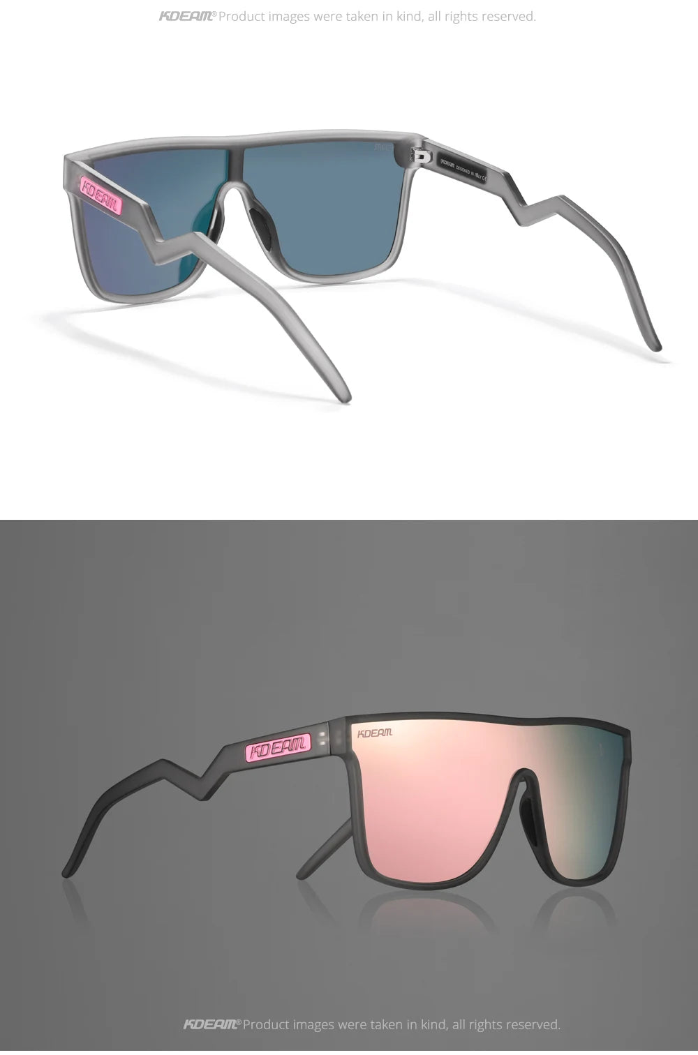Sonnenbrille Einteiler übergroß polarisiert gebogene Gläser Herren