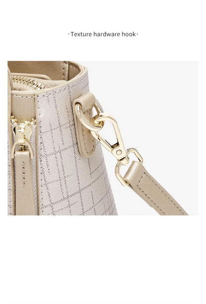 Damen Schultertasche aus Split-Leder mit Luxus-Design Crossbody