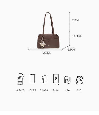 Damen Schultertasche aus PU-Leder Crossbody mit großer Kapazität