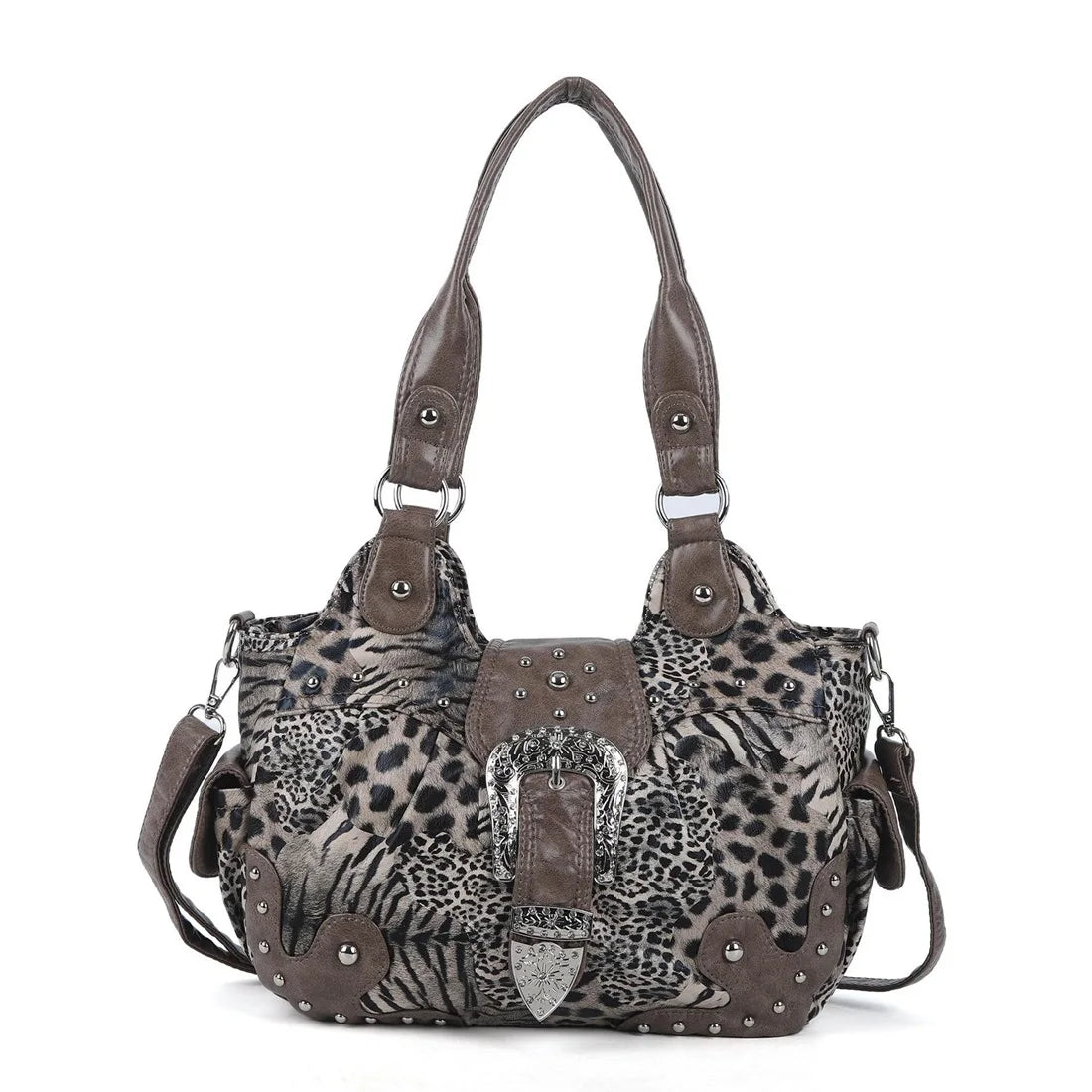 Damen-Handtasche aus Kunstleder Top-Griff mit Mehrfachfächern und Smartphonefach Alltag und Freizeit