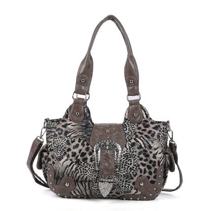 Damen-Handtasche aus Kunstleder Top-Griff mit Mehrfachfächern und Smartphonefach Alltag und Freizeit