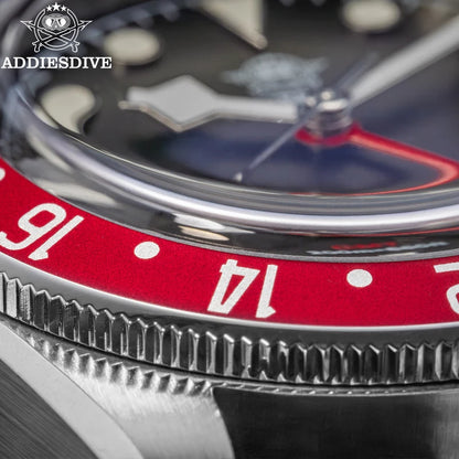Herren-GMT-Quarzuhr mit Ronda-Werk und Bubble-Glas