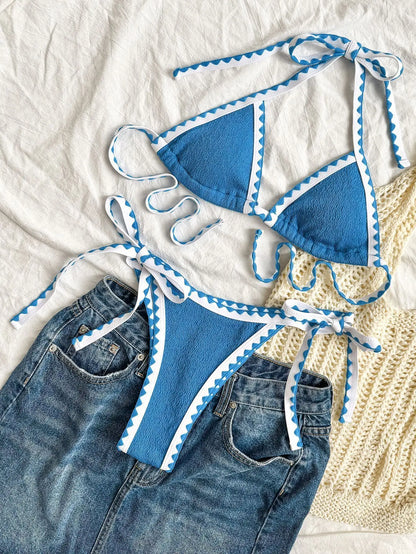 Sommerlicher Push-up-Bikini im brasilianischen Stil für Damen – ideal für Strand und Pool