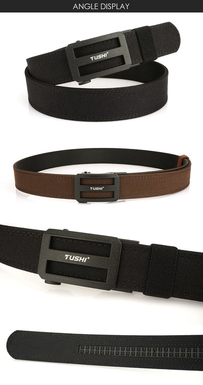 Herren-Taktischer Outdoor-Gürtel aus Nylon mit automatischer Metallschnalle und verstellbarer Länge