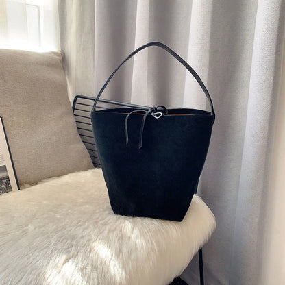 Top Layer Suede Bucket Tote | Große Tasche Aus Kuhleder