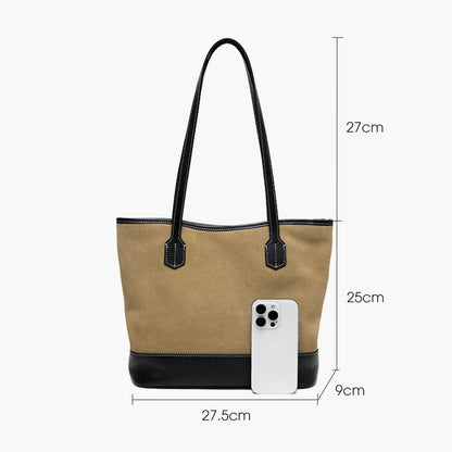 Veloursleder Tote - Fassungsvermögen Alltag und Reisen