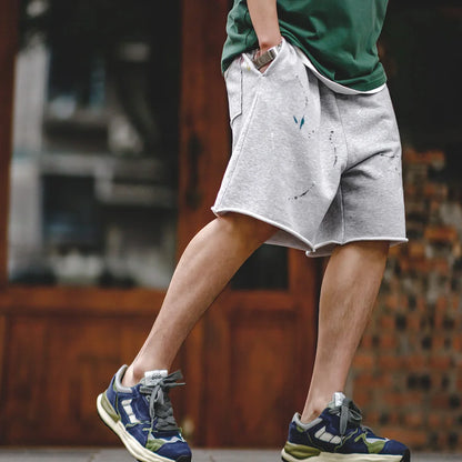 Herren Jogging Shorts in Grau mit elastischer Taille und lässiger Passform