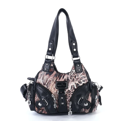 Damen-Hobo-Tasche aus Leder im Retro-Distressed Stil mit viel Stauraum und mehrfachen Innenfächern