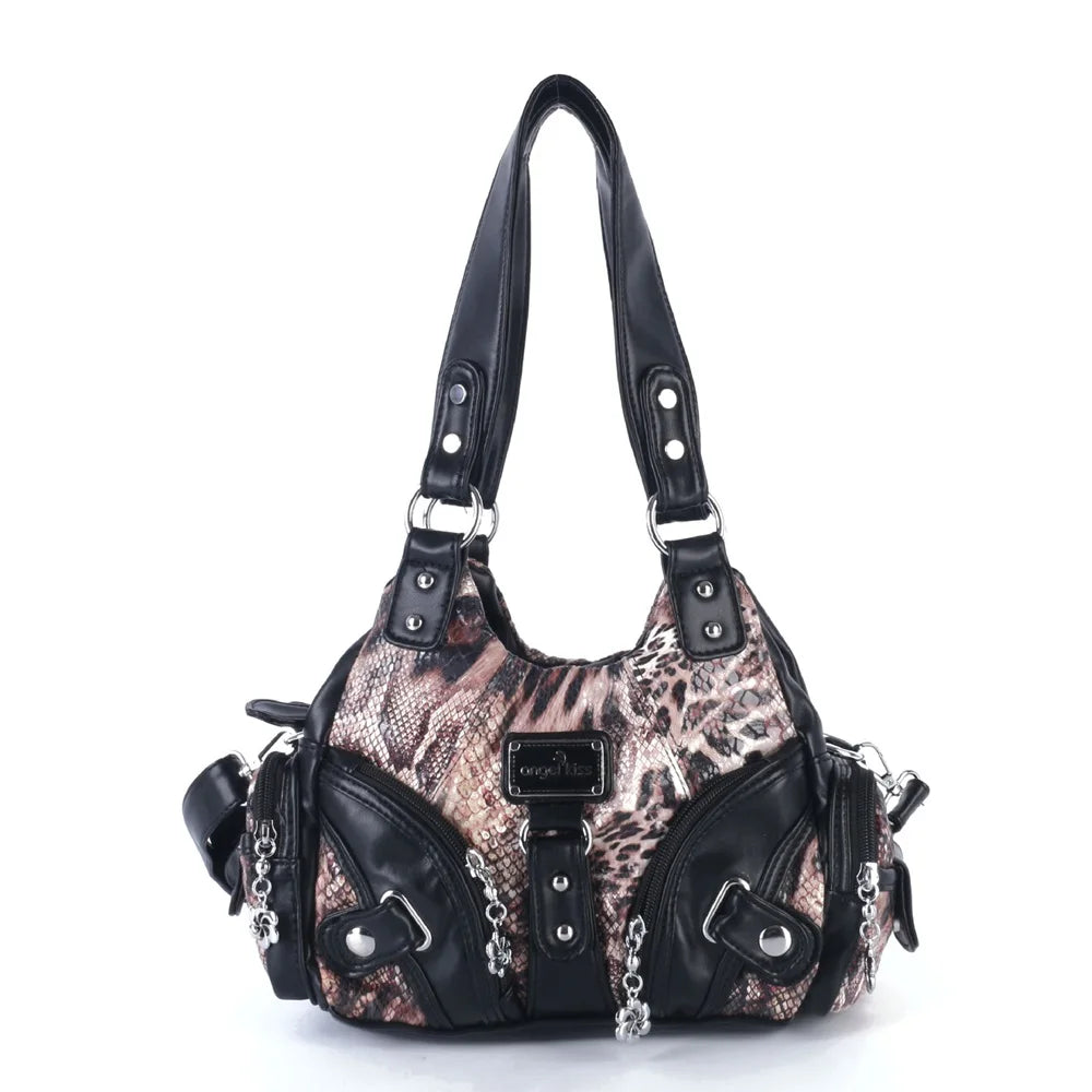 Damen-Handtasche Soft Tote Alltagstasche aus weichem Material mit Mehrfachfächern und viel Stauraum