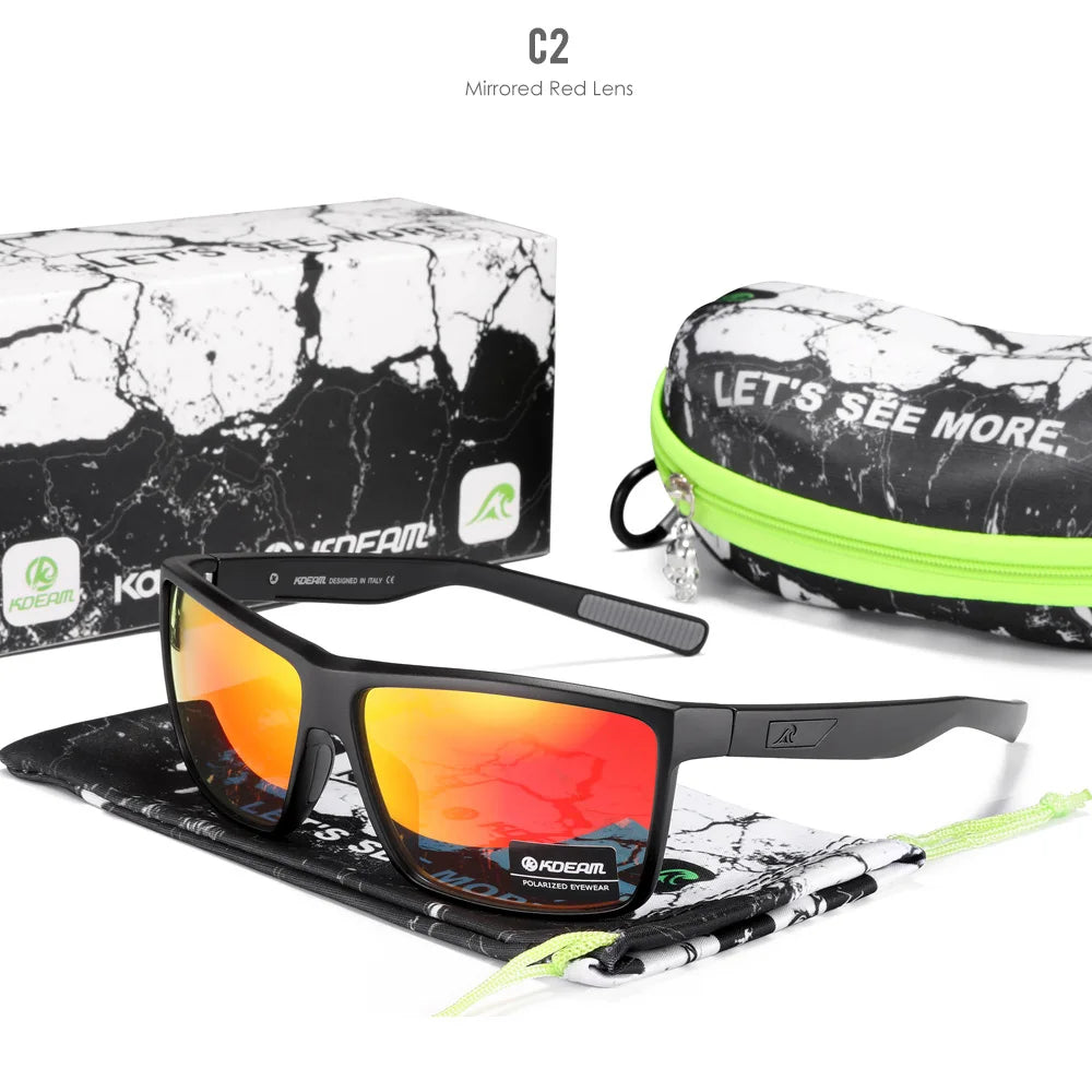 Sonnenbrille Rechteck polarisiert UV400 Beschichtung Herren