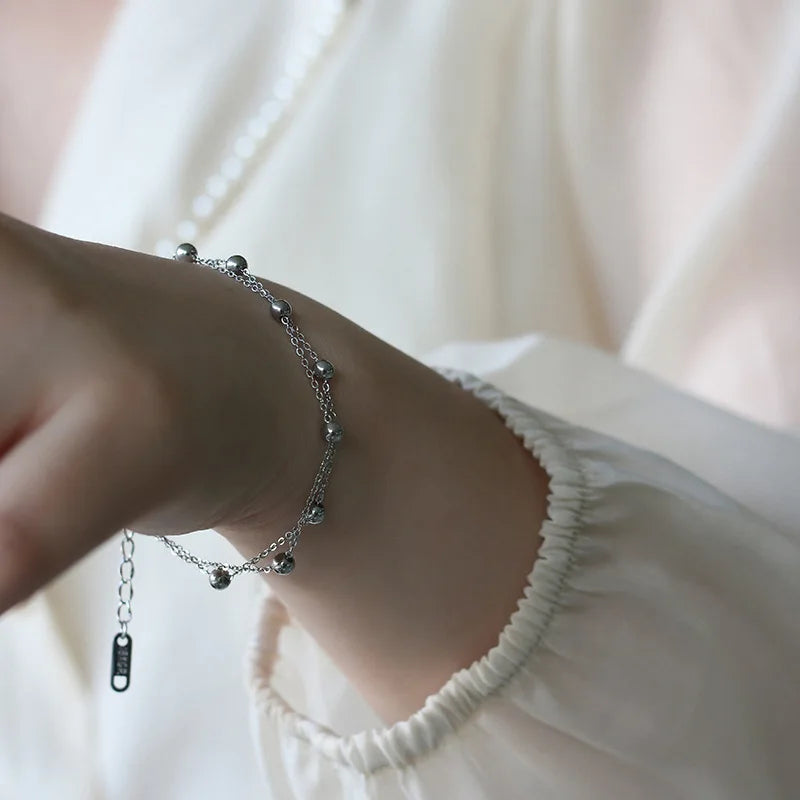 Damen-Armband Doppelperle koreanischer Trend