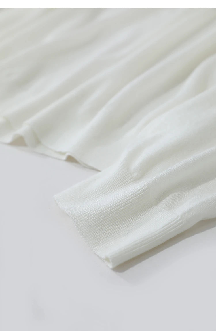 AMII Damenpullover beige, elastische Bündchen und lockerer Rundhalsausschnitt