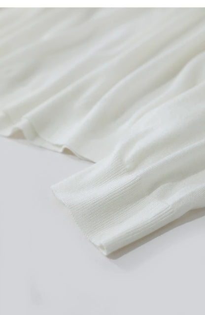 AMII Damenpullover beige, elastische Bündchen und lockerer Rundhalsausschnitt