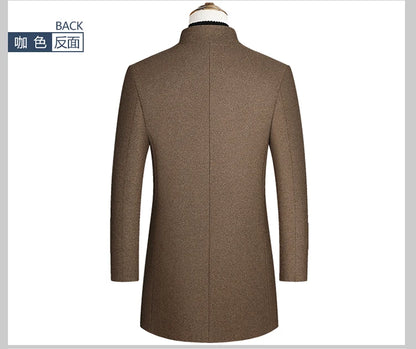 Eleganter Wollmantel für Herren – Herbst & Winter