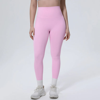 Hamidou Yoga-Leggings mit hohem Bund und Peach-Po-Effekt, rosé