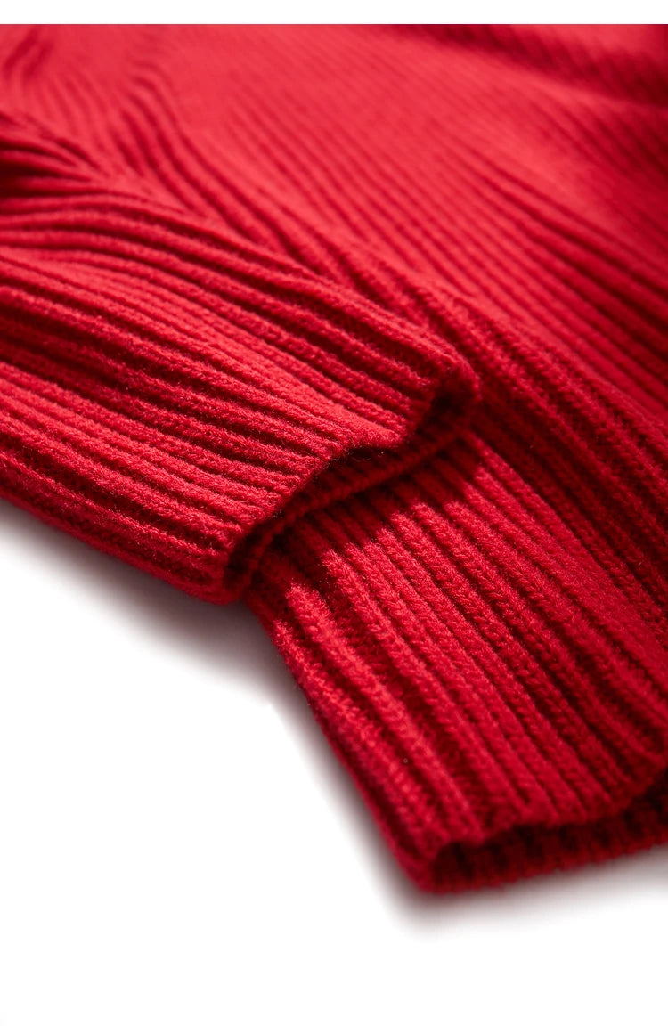 Damen V-Ausschnitt Pullover Acryl French Lazy Style lang Winter