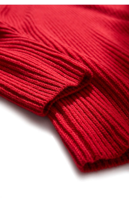 Damen V-Ausschnitt Pullover Acryl French Lazy Style lang Winter
