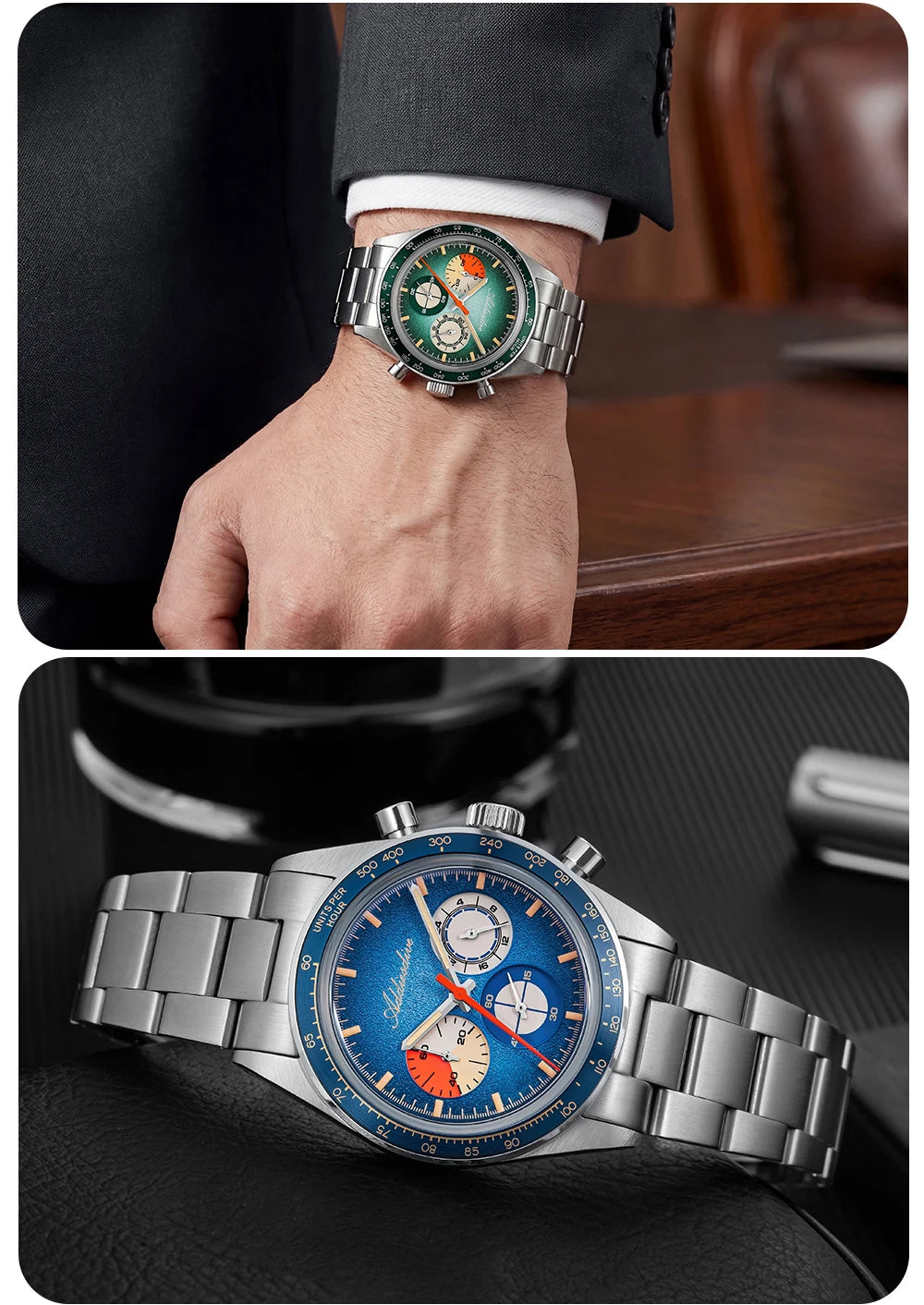 Herren-Chronograph mit OS20-Werk und Retrodesign