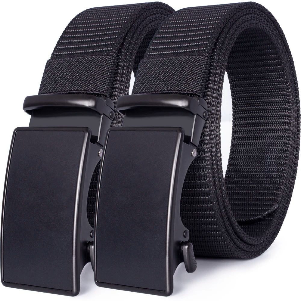 Herren Nylon Canvas-Gürtel Schnellverschluss Casual Army 3,6 cm