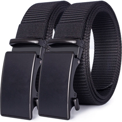 Herren Nylon Canvas-Gürtel Schnellverschluss Casual Army 3,6 cm