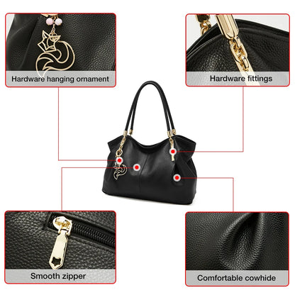 Damen Schultertasche aus Genuine Leather im eleganten Stil
