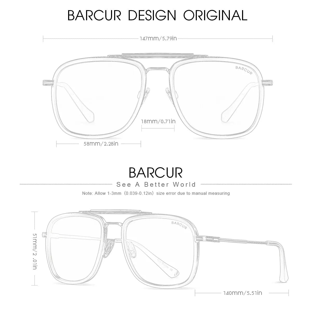 Sonnenbrille quadratisch Luxus Farbverlauf polarisiert Spiegel Herren