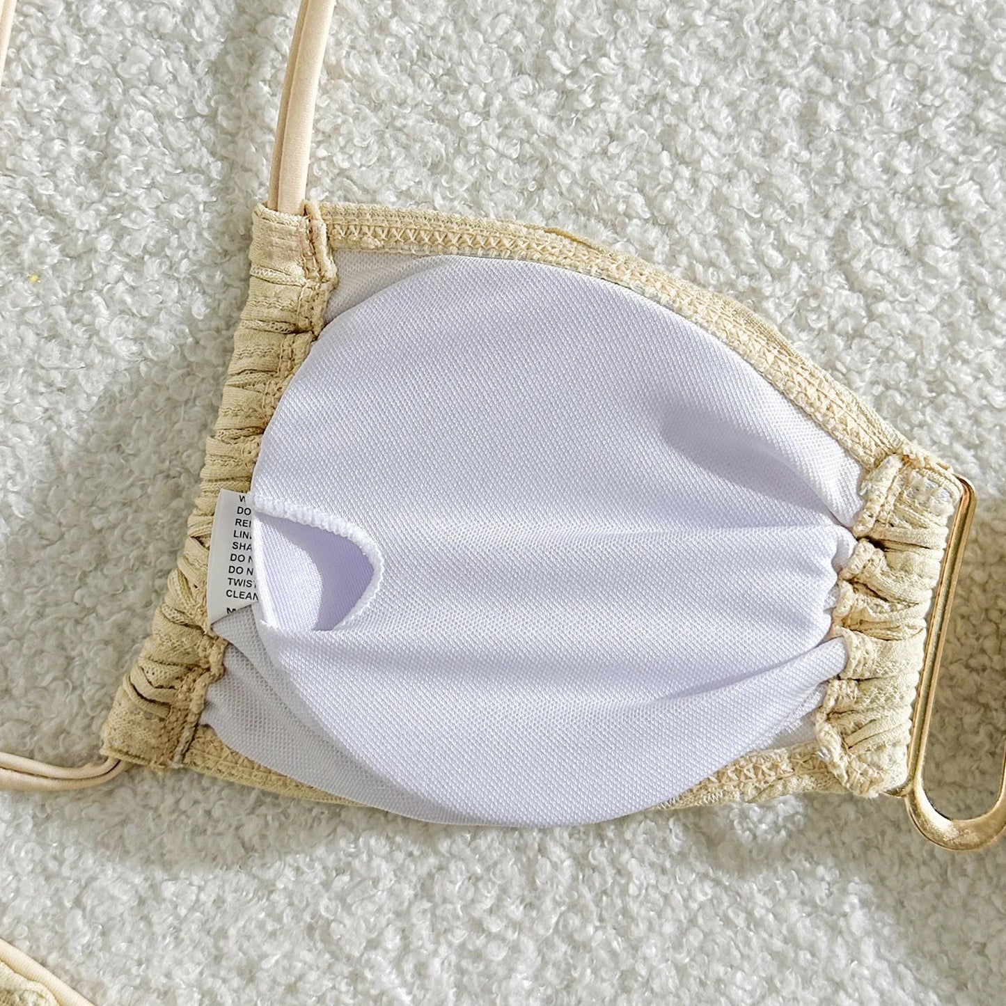 Gelbes Sexy-Bikini-Set mit Push-up für Damen – Brasilianischer Stil für Strand und Pool