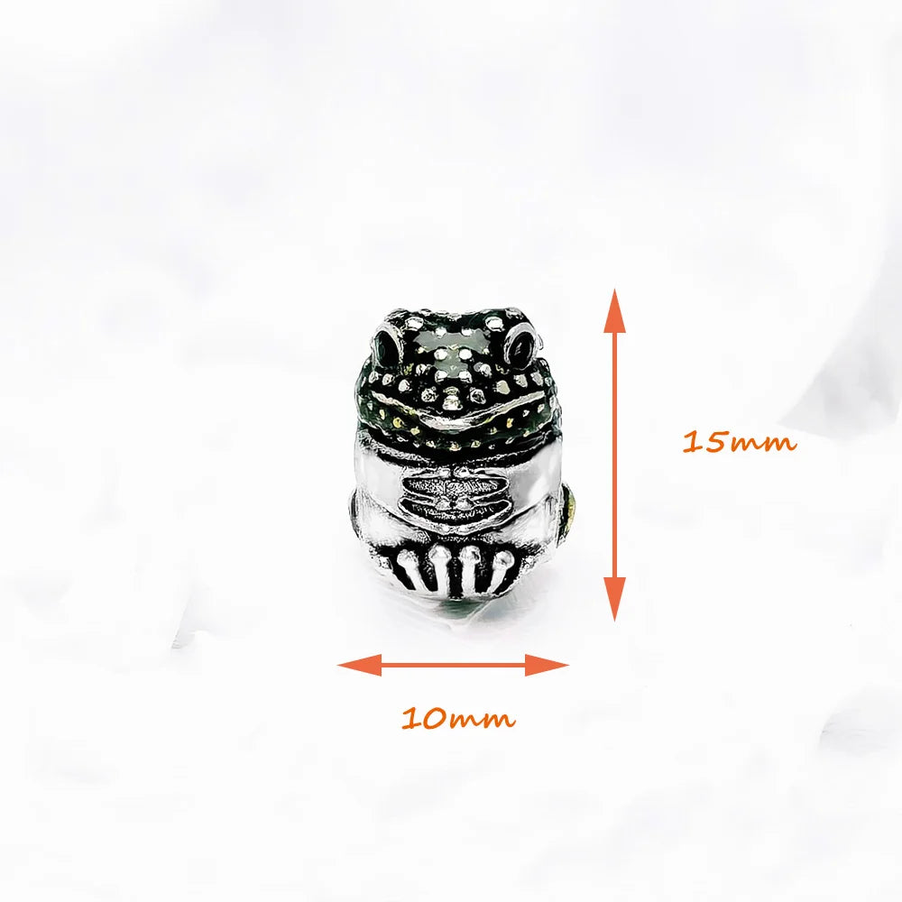 Damen-Charm Frosch Perle DIY aus Sterlingsilber