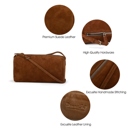 Mini-Veloursleder-Handtasche | Alltagsbegleiter