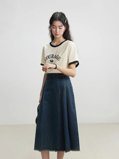Elegantes Damen-Shirt im neuen chinesischen Stil mit einzigartigem Druckdesign und V-Ausschnitt – lockeres, vielseitiges Sommer-Top für den Alltag.