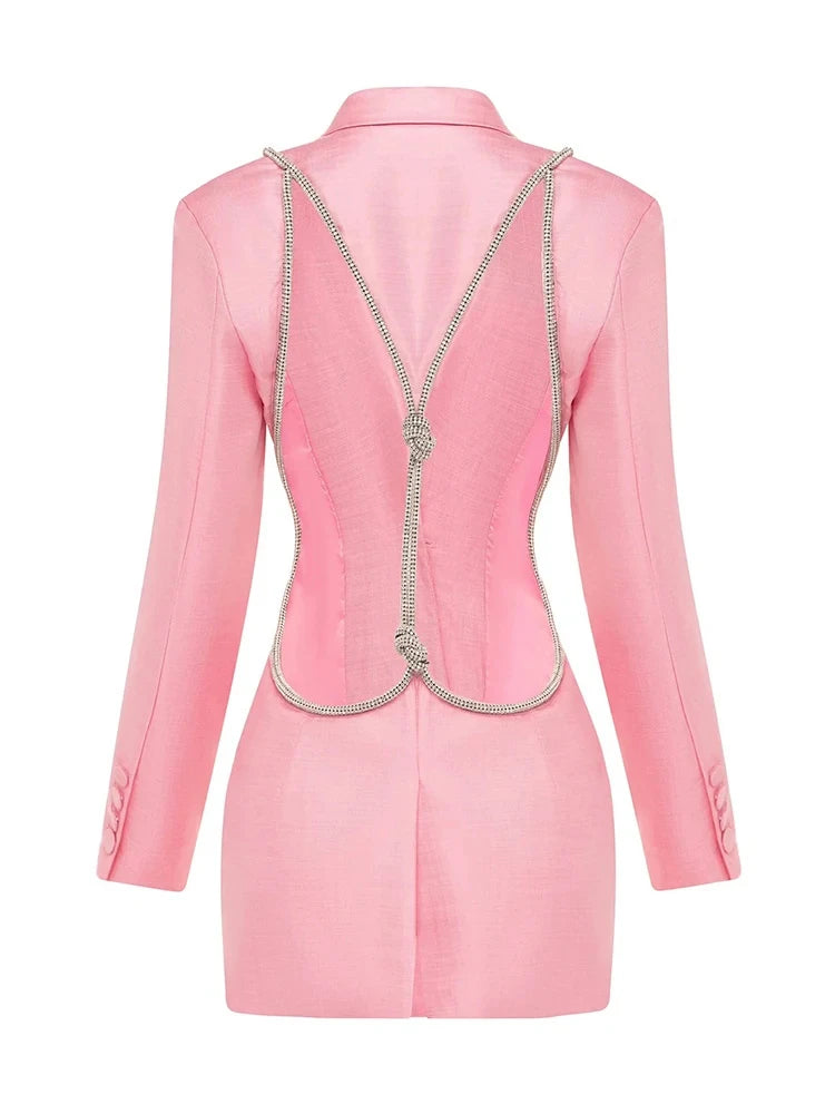 Elegantes ärmelloses Minikleid mit Rundhalsausschnitt und Patchwork-Schal für Damen – figurbetontes Design.
