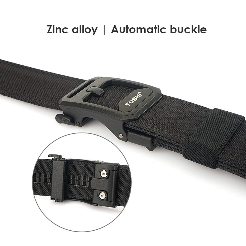 Herren-Taktischer Gürtel IPSC-tauglich aus Nylon mit Metall-Schnalle, Outdoor-Einsatz