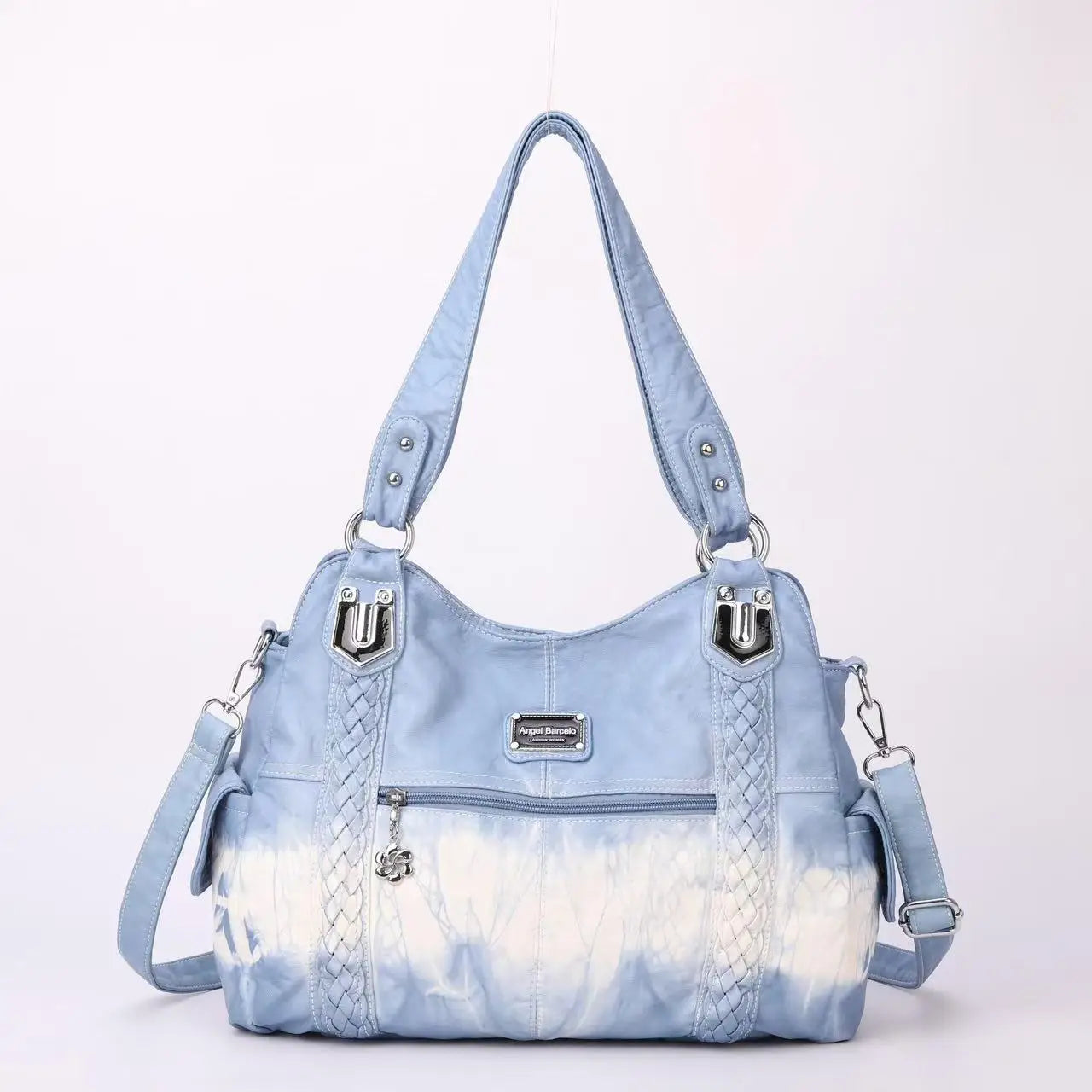 Damen-Schultertasche Aus PU-Leder Mit Reißverschluss Und Innenfächern Großes Stauraumvolumen