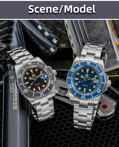 41mm Herren Quarzuhr Business 200m wasserdicht Mineralglas japanisches Werk Leuchtzeiger