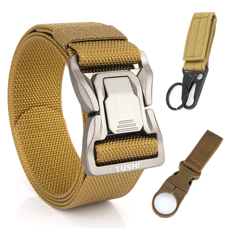 VATLTY New 4.3cm Tactical Outdoor Belt Tight Nylon Aluminum Buckle Quick Release Men's Military Belt Casual Wide Waistband Male