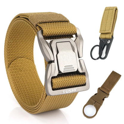 VATLTY New 4.3cm Tactical Outdoor Belt Tight Nylon Aluminum Buckle Quick Release Men's Military Belt Casual Wide Waistband Male