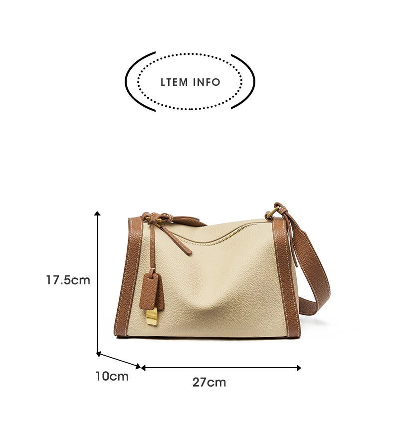 Female Shoulder Bag Aus Cowhide Leather Vintage Soft Messenger Crossbody