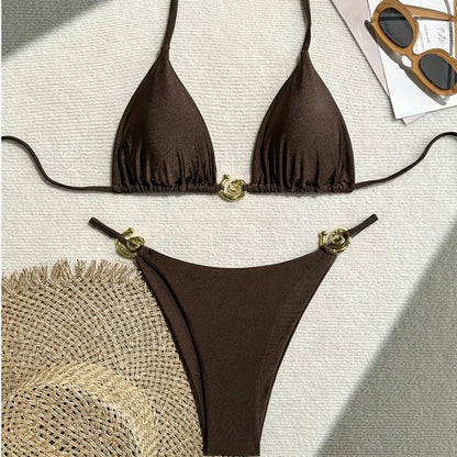 Sexy Bikini-Set für Damen mit Push-up-Effekt – ideal für Strand und Pool