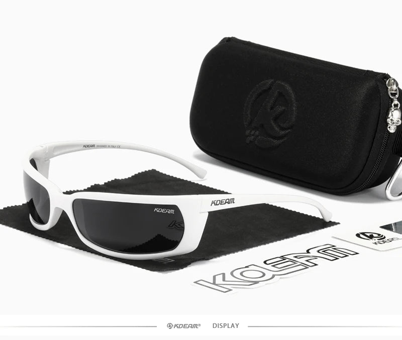 Sonnenbrille Sport UV400 polarisiert leicht Angeln Reißverschlussetui Unisex