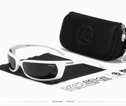 Sonnenbrille Sport UV400 polarisiert leicht Angeln Reißverschlussetui Unisex