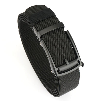 VATLY Elastik-Gürtel Herren Gunmetal Automatik-Schnalle Nylon Einheitsgröße