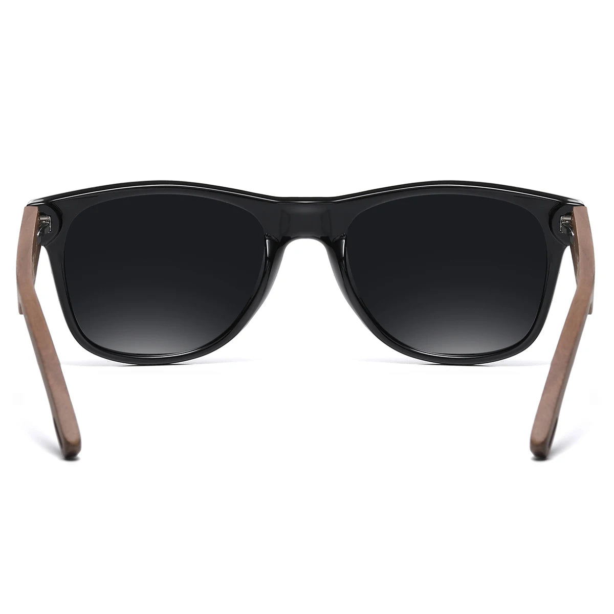 Sonnenbrille Walnussholz schwarz polarisiert UVA/B umweltfreundlich Herren