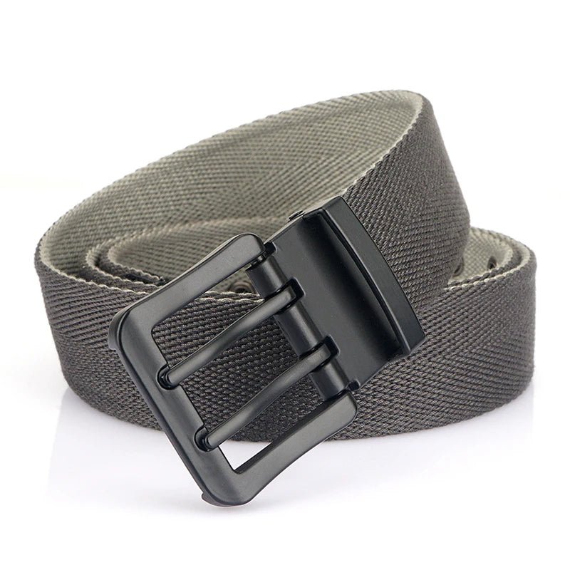 VATLY Vintage Wendegürtel Herren Canvas 38mm Doppelnadel-Schnalle Arbeit
